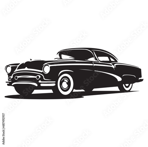 Vintage car icon. Vector illustration.