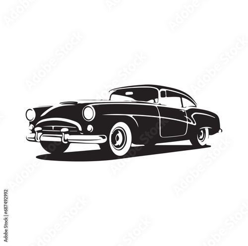 Vintage car icon. Vector illustration.