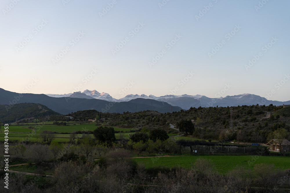 Pyrenees mountains view from Ainsa