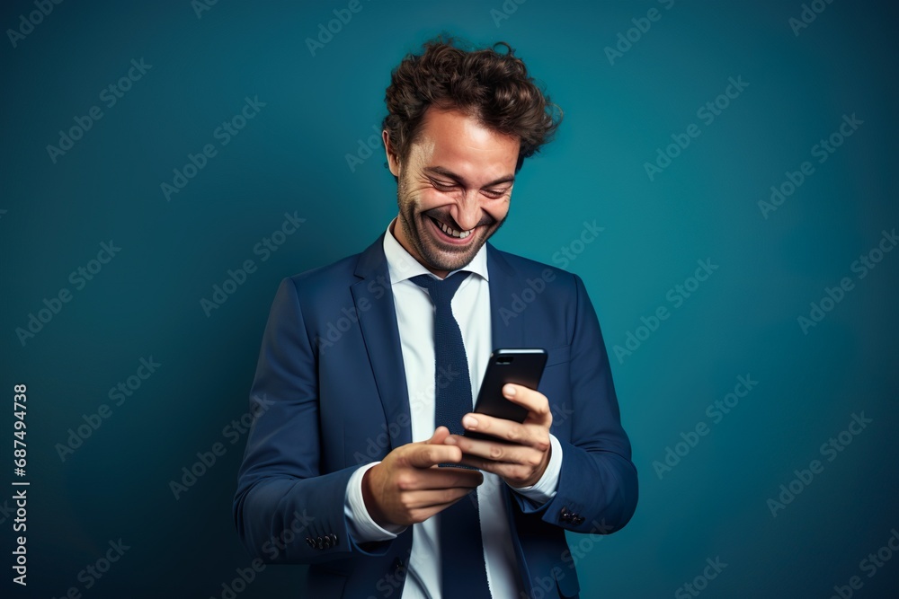 スマホを操作する男性02 スマホを操作する男性02