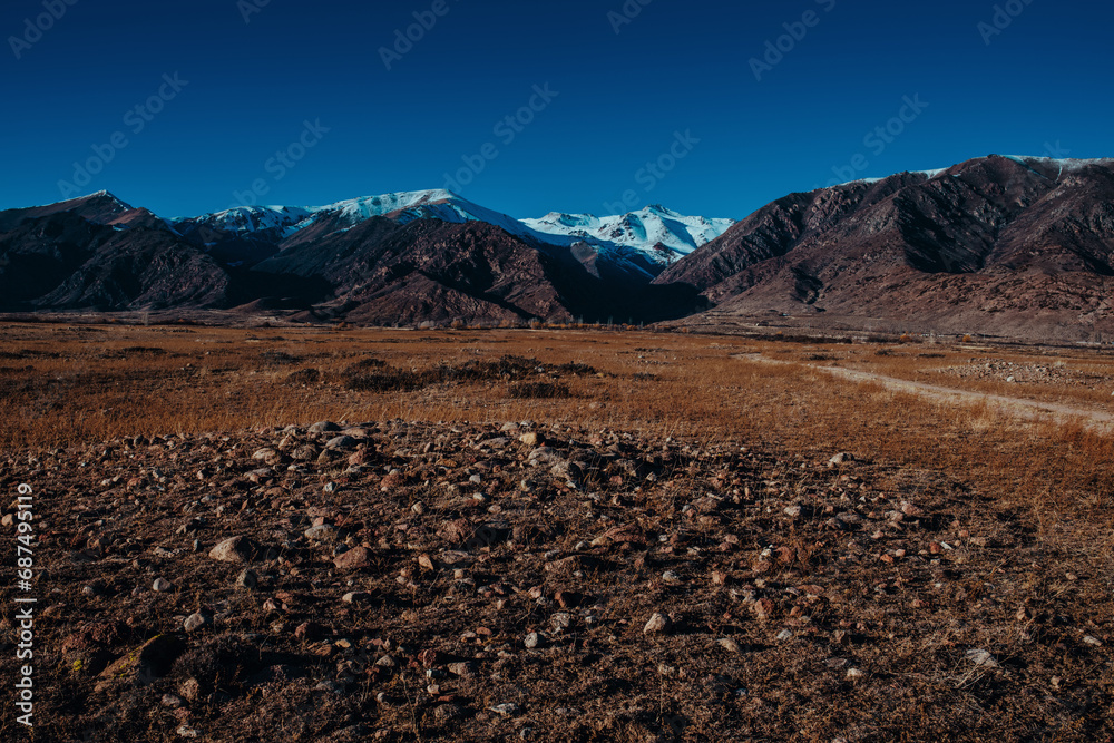 Autumn mountain landscape in Asia Autumn mountain landscape in Asia