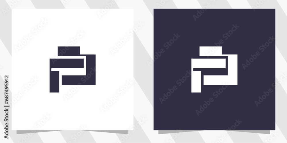 Obraz premium letter p logo design vector