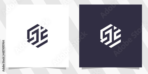 letter sc cs logo design