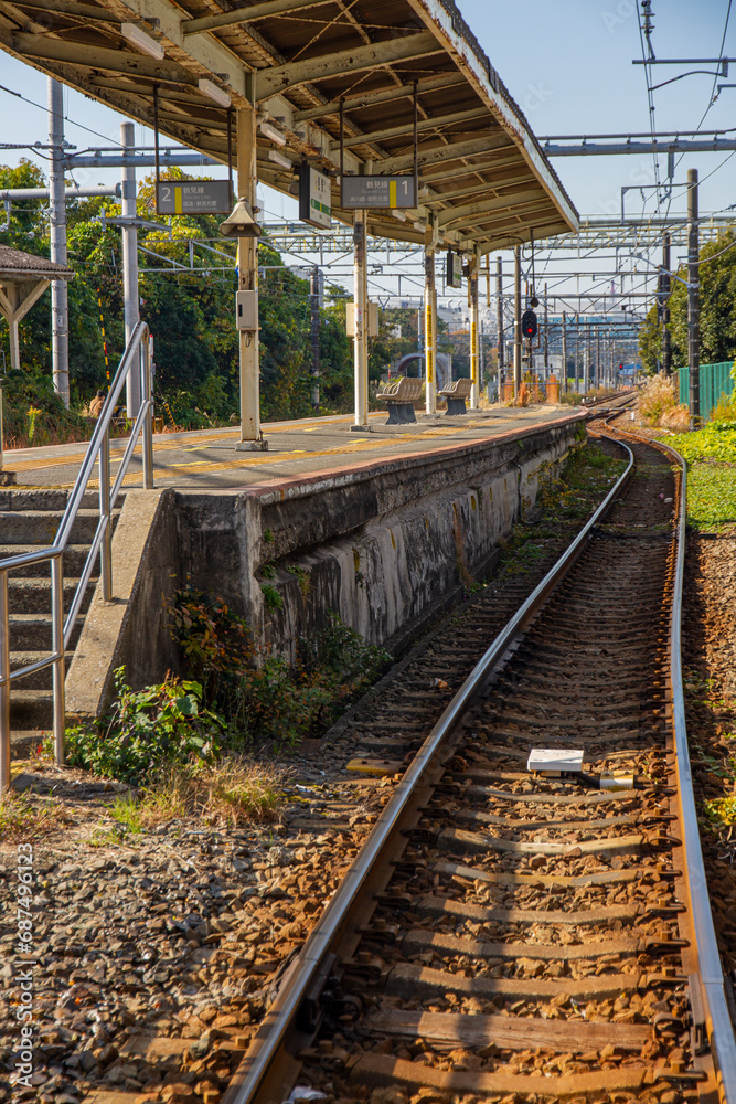 Fototapeta premium railway tracks in the countryside