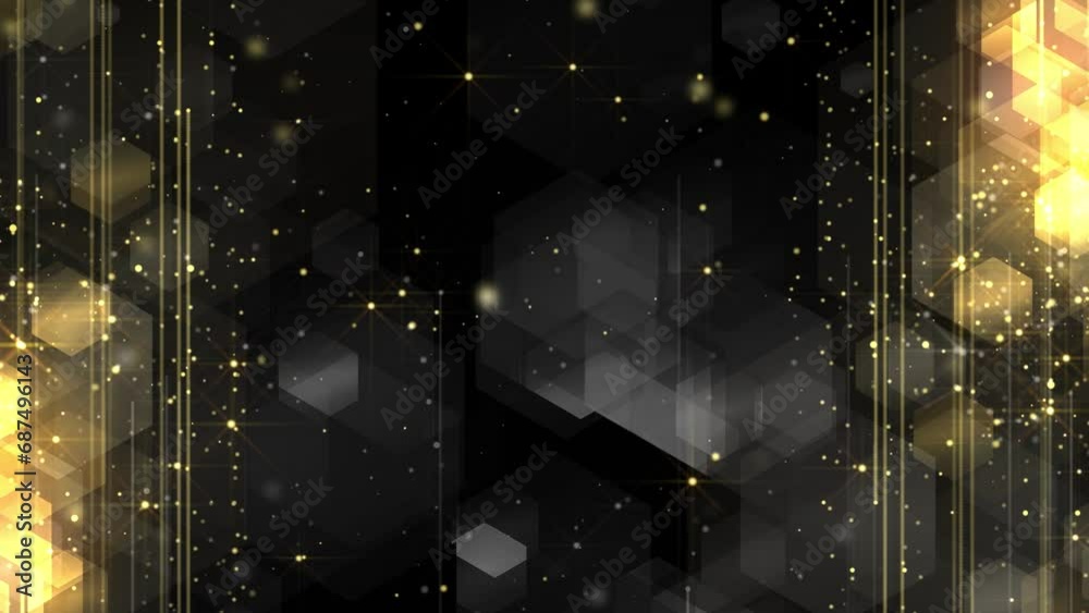 Golden award background, gold particles, festive background, gold award