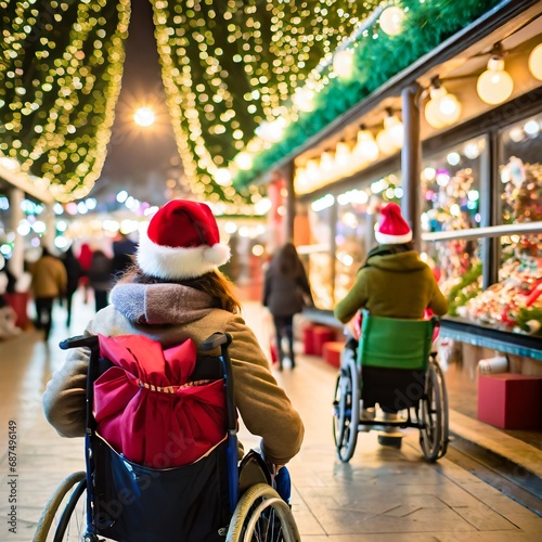 Christmas shopping for disabled people.