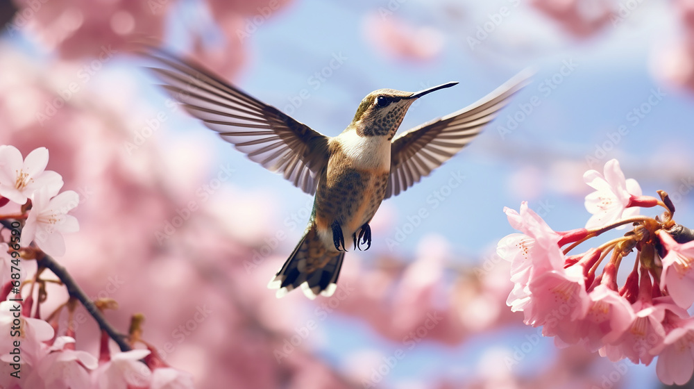 Flight Symphony: Hummingbird's Elegance Crafted by Generative AI