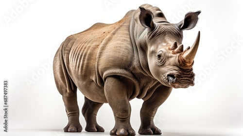 Rhino isolated on a white background photo