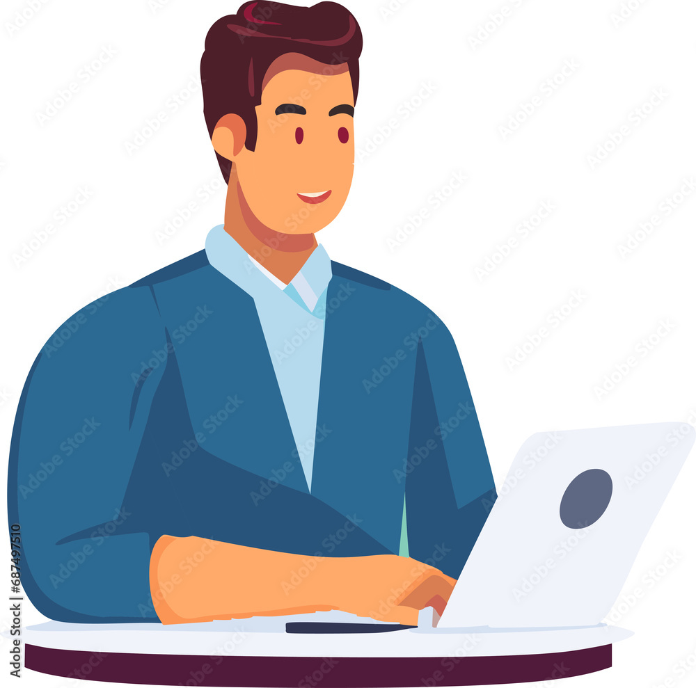 Community manager. A successful man holds a computer. A man with a computer. A contemporary