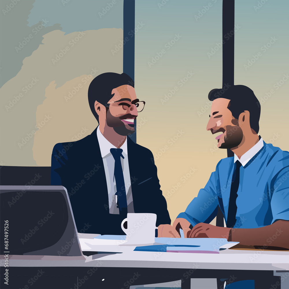 Community manager. A successful man holds a computer. A man with a computer. A contemporary