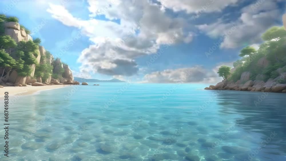 A peaceful and unspoiled ocean, its tranquil depths revealing a pristine and cloudless sky above, inviting you to escape into its tranquil and untouched depths. A peaceful and unspoiled ocean, its tranquil depths revealing a pristine and cloudless sky above, inviting you to escape into its tranquil and untouched depths.