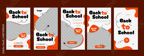 back to school sale story social media post template