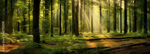 sun rays in the forest © lc design
