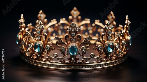 Gold crown isolated on a white background