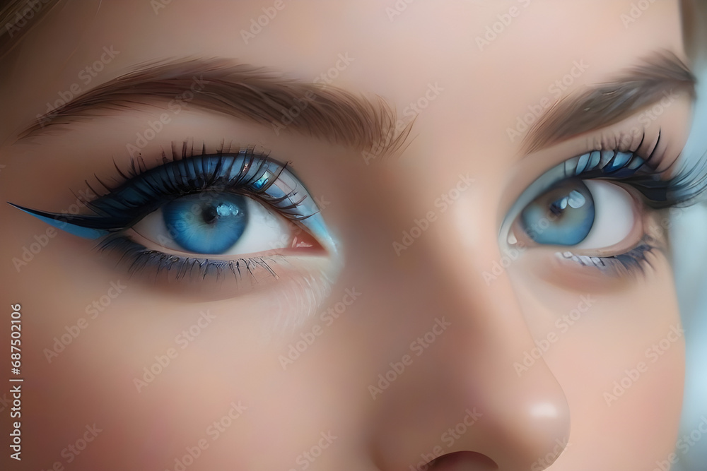 close up of eye with makeup