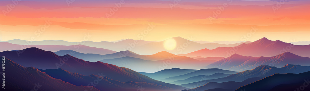 Obraz premium sunrise in the mountains