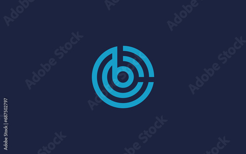 Letter b circle logo icon design vector design template inspiration