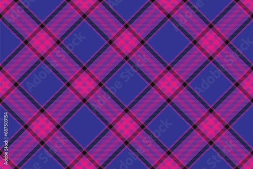 Tartan plaid pattern in blue. Print fabric texture seamless. Check vector background.