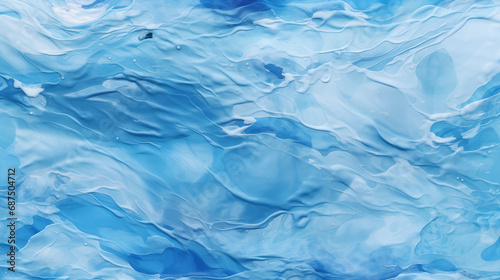 Interesting background of thick blue water-like liquid, ai generative, 