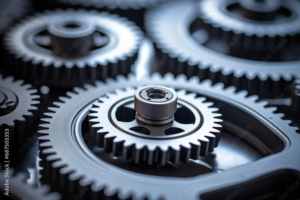 close up of gears