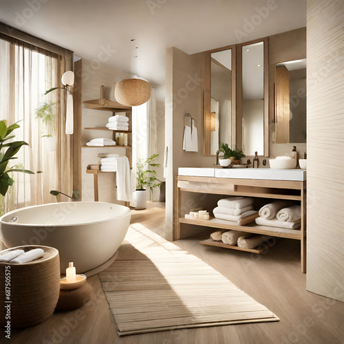 bathroom interior with bathtub