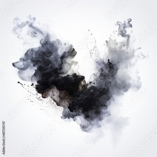 Background. Captivating Smoke. Monochrome Image Intrigue