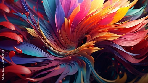 A Mesmerizing 3D Abstract Multicolor Visualization   Generative AI