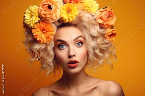 woman  beauty  flower  hair  fashion  face  flowers  spring  model  makeup  pink  make-up  people  person  skin  glamour  sensuality  lady  hairstyle  care  lips  red  elegance  head  studio