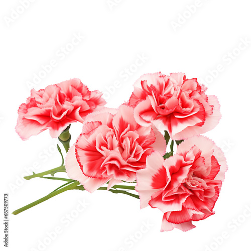 isolated carnation flowers