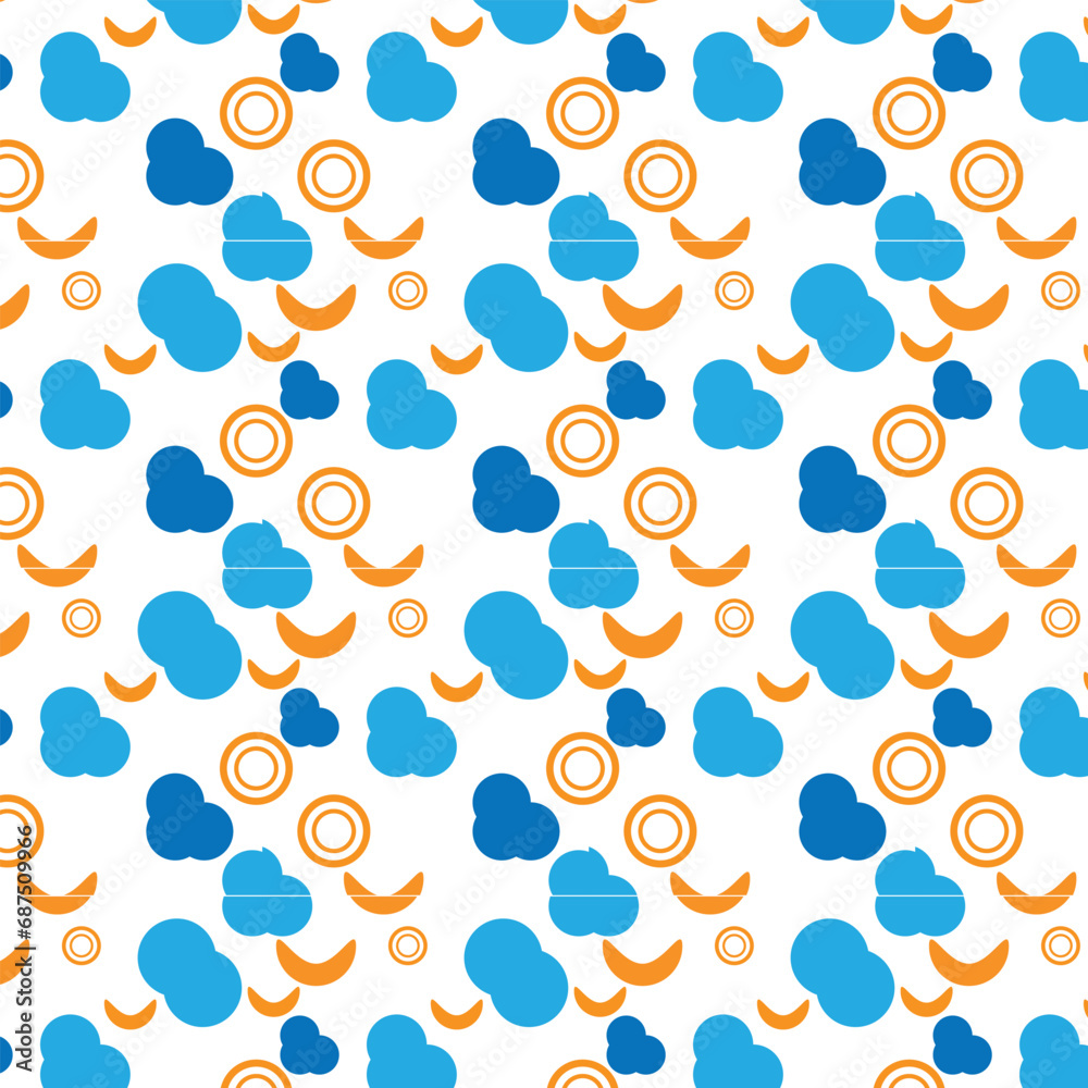 Seamless Geometric and floral Patterns Seamless Geometric and floral Patterns