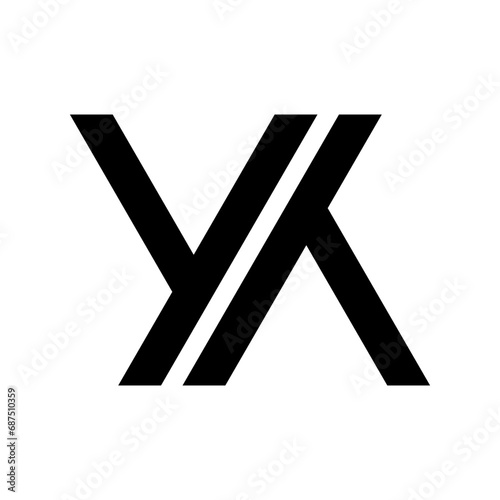 letter yy icon logo design photo