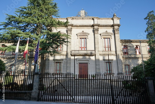 Building of the Parliament of Galicia, on Hórreo street in Santiago de Compostela Santiago de Compostela, Galicia, Spain 10092023