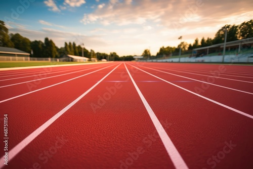 Perfectly Maintained Running Track for Athletic Performance