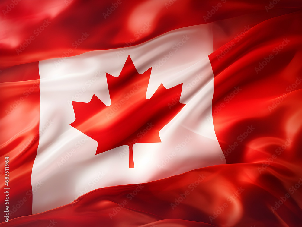 Canada national flag background, Canadian flag weaving made by silk cloth fabric, Canada background, ai generated image Canada national flag background, Canadian flag weaving made by silk cloth fabric, Canada background, ai generated image