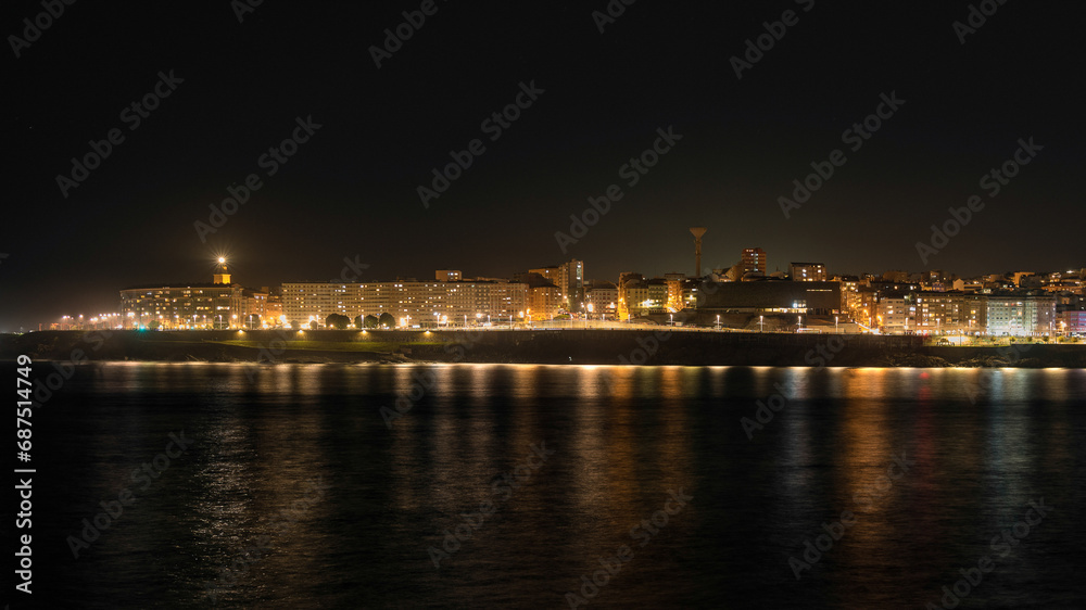 Coruña at night