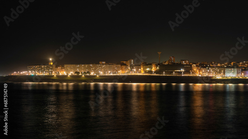Coruña at night