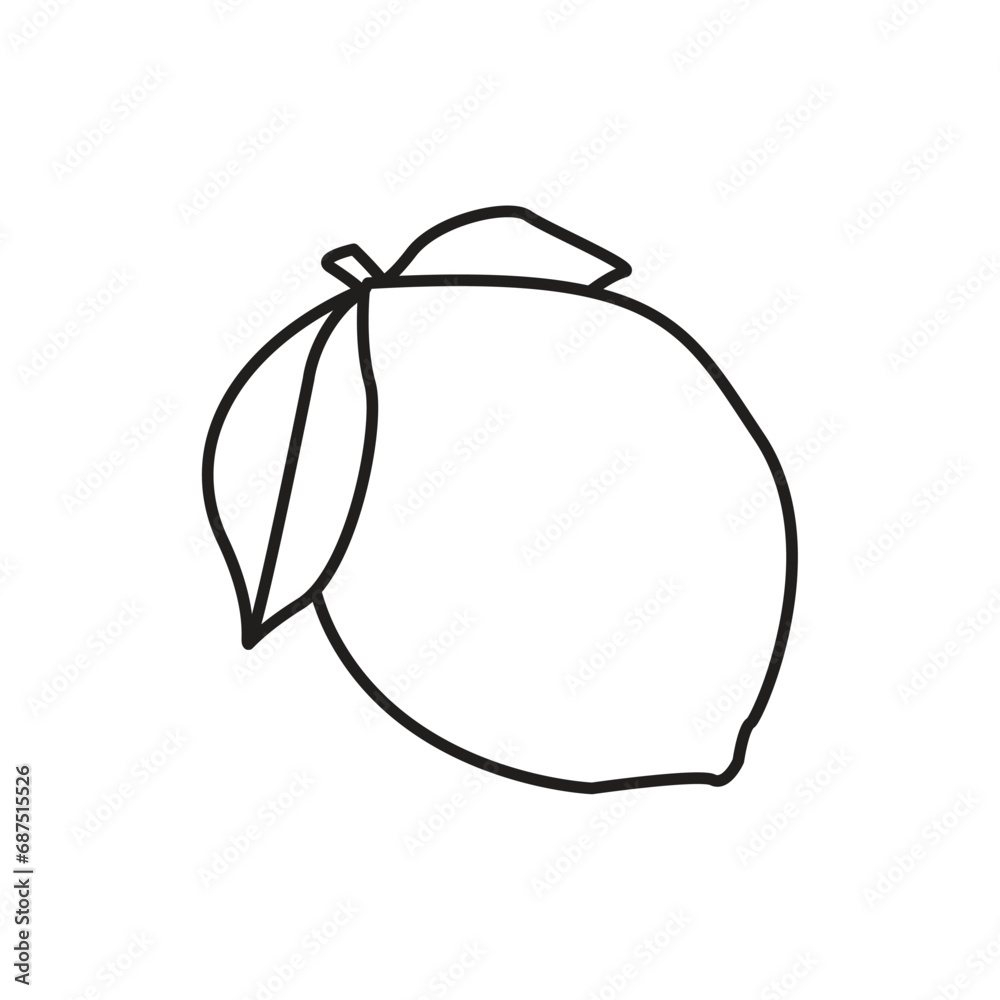Lemon line icon vector symbol sign Lemon line icon vector symbol sign