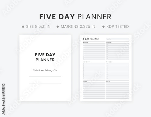5-Day Weekly Planner Printable To-Do List