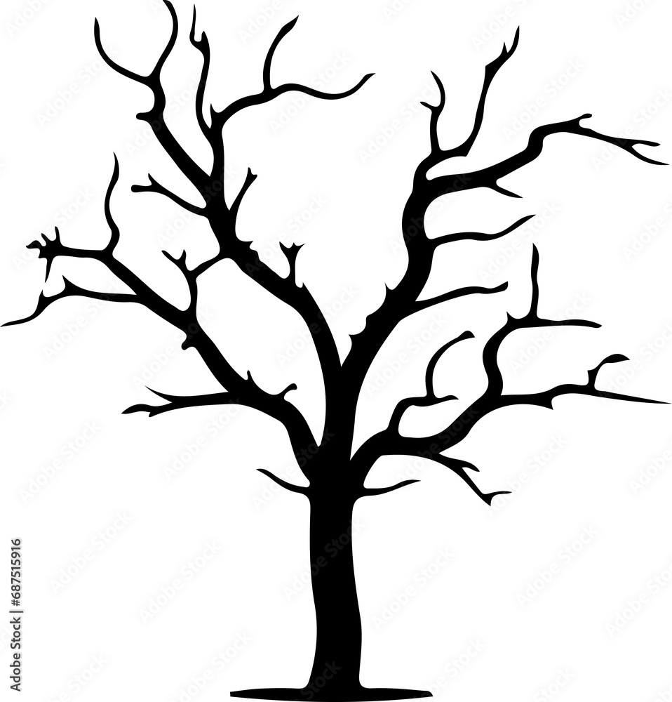 Fototapeta premium Tree branch slihouette