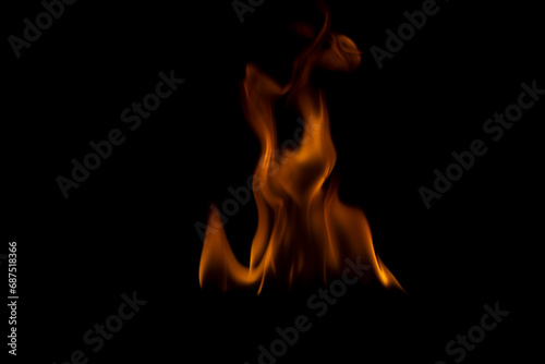 The fire flames is powerful , Shoot in a studio with a black background.  © teerapon1979