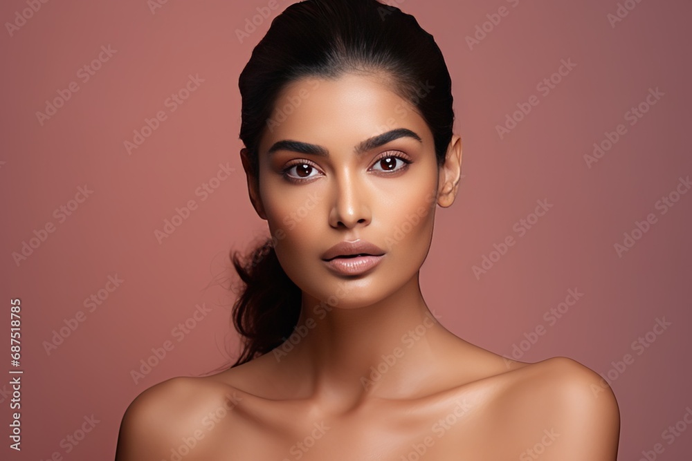 Beautiful Asian woman smiles and radiates happiness, showcasing her healthy, glowing skin Beautiful Asian woman smiles and radiates happiness, showcasing her healthy, glowing skin