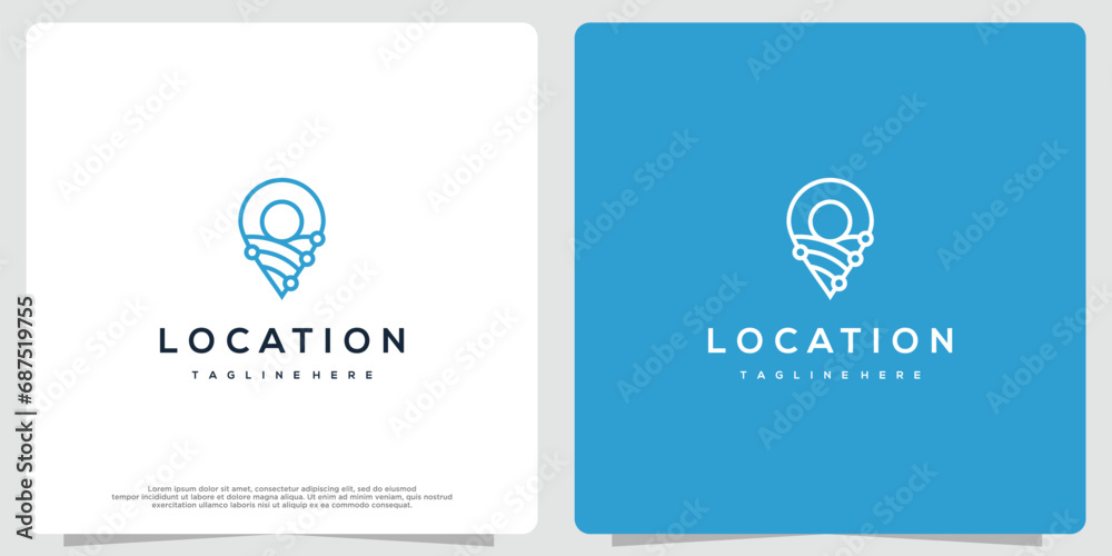 Stylish vector logo pin emblem for your design. Simple geometric sign. Stylish vector logo pin emblem for your design. Simple geometric sign.
