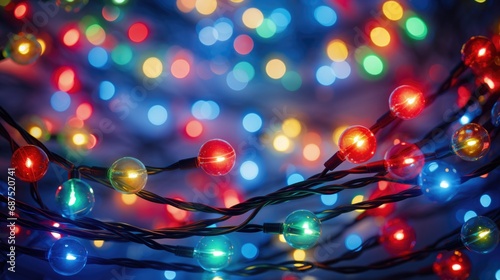 christmas lights glowing holiday celebration