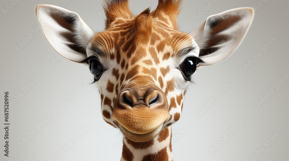 3d rendered photo of giraffe on a simple background made with generative AI