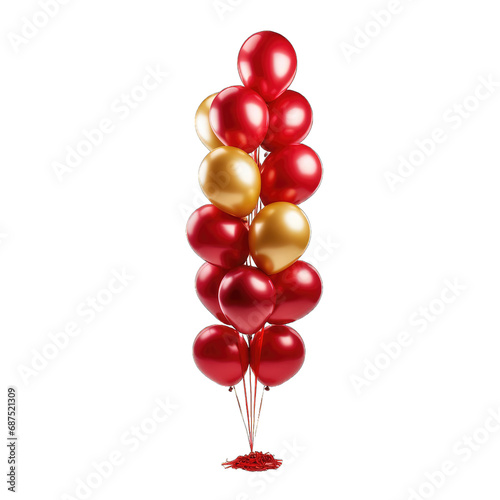 Celebration  red gold balloons