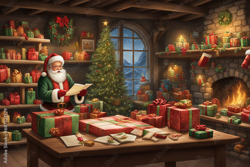 santa claus with christmas gifts santa claus with christmas gifts