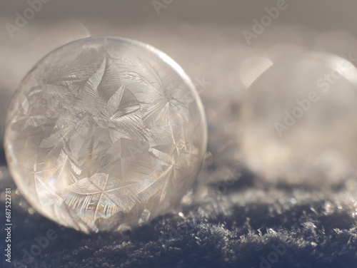 Gefrorene Seifenblase in Licht Stimmung