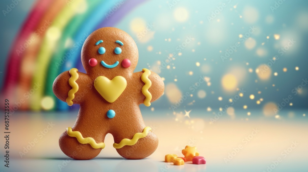 Generative AI, Gingerbread, Jellys, Christmas, Colorful, Vibrant, Festive, Holiday, Sweet, Treat, Cookies, Candies, Decorations, Seasonal, Edible, Delicious, Traditional