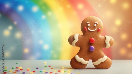Generative AI, Gingerbread, Jellys, Christmas, Colorful, Vibrant, Festive, Holiday, Sweet, Treat, Cookies, Candies, Decorations, Seasonal, Edible, Delicious, Traditional