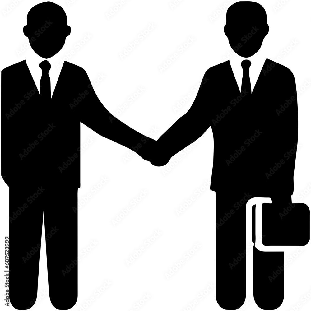 business people shaking hands with handshake